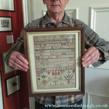 Load image into Gallery viewer, Early Victorian Scottish Sampler Framed Dated 1848
