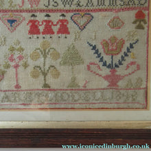 Load image into Gallery viewer, Early Victorian Scottish Sampler Framed Dated 1848
