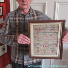 Load image into Gallery viewer, Early Victorian Scottish Sampler Framed Dated 1848
