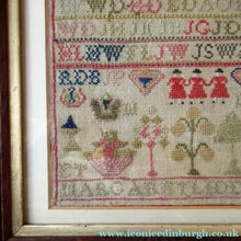 Load image into Gallery viewer, Early Victorian Scottish Sampler Framed Dated 1848
