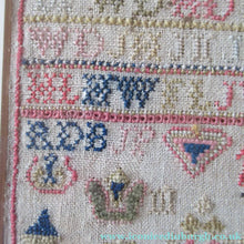 Load image into Gallery viewer, Early Victorian Scottish Sampler Framed Dated 1848
