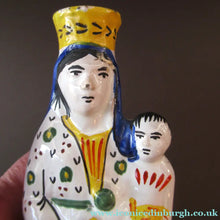 Load image into Gallery viewer, Antique Quimper Faience Figurine of the Madonna and Child / Virgin Mary and Baby Jesus
