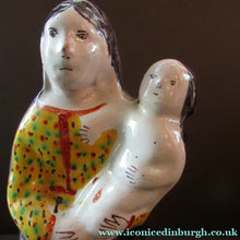 Load image into Gallery viewer, Antique French Quimper Faience Figurine of the Madonna and Child
