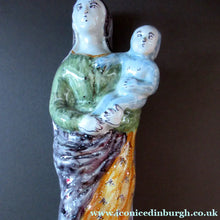 Load image into Gallery viewer, Antique French Quimper Faience Figurine. The Madonna and Child

