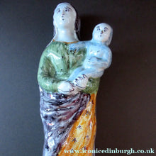 Load image into Gallery viewer, Antique French Quimper Faience Figurine. The Madonna and Child
