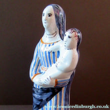 Load image into Gallery viewer, Antique French Quimper Faience Figurine of the Madonna and Child
