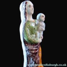 Load image into Gallery viewer, Antique French Quimper Faience Figurine. The Madonna and Child
