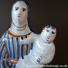 Load image into Gallery viewer, Antique French Quimper Faience Figurine of the Madonna and Child
