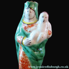 Load image into Gallery viewer, Antique French Quimper Faience Figurine Madonna and Child

