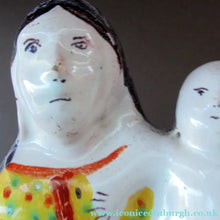 Load image into Gallery viewer, Antique French Quimper Faience Figurine of the Madonna and Child
