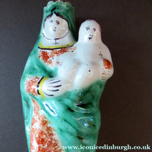 Load image into Gallery viewer, Antique French Quimper Faience Figurine Madonna and Child
