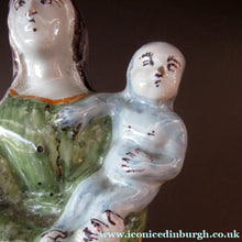 Load image into Gallery viewer, Antique French Quimper Faience Figurine. The Madonna and Child
