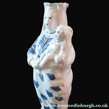 Load image into Gallery viewer, Antique French Faience Quimper Blue and White Figurine. Madonna and Child
