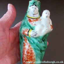 Load image into Gallery viewer, Antique French Quimper Faience Figurine Madonna and Child
