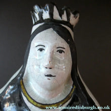 Load image into Gallery viewer, Large Antique French Quimper Faience Sculpture of Saint Barbe (Barbara)
