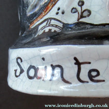 Load image into Gallery viewer, Large Antique French Quimper Faience Sculpture of Saint Barbe (Barbara)
