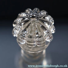 Load image into Gallery viewer, ANTIQUE GEORGIAN Hand-Blown Hooped Neck Decanter with Original Mushroom Stopper
