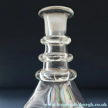 Load image into Gallery viewer, ANTIQUE GEORGIAN Hand-Blown Hooped Neck Decanter with Original Mushroom Stopper
