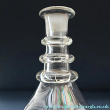 Load image into Gallery viewer, ANTIQUE GEORGIAN Hand-Blown Hooped Neck Decanter with Original Mushroom Stopper
