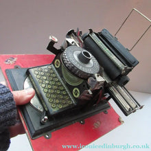 Load image into Gallery viewer, Tinplate German Toy Daisy Wheel Typewriter DRGM DRP Patent 1920s / 1930s 
