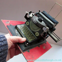 Load image into Gallery viewer, Tinplate German Toy Daisy Wheel Typewriter DRGM DRP Patent 1920s / 1930s 
