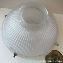 Load image into Gallery viewer, Three Part Holophane Prismatic Hanging Pendant Light Shade 1920s
