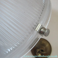 Load image into Gallery viewer, Three Part Holophane Prismatic Hanging Pendant Light Shade 1920s
