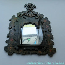Load image into Gallery viewer, Persian Qajar Paper Mache Antique Wall Mirror
