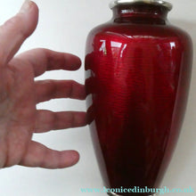 Load image into Gallery viewer, Antique Japanese Cloisonne Red Ginbari Enamel Vase with Ando Jubei Studio Flower Mark Media 1 of 26
