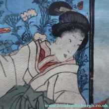 Load image into Gallery viewer, ANTIQUE Japanese Print by Utagawa Kunisada (1786 - 1865). The Colour Print Contest of a Modern Genj. Dated 1852


