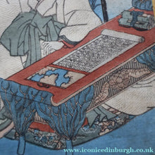 Load image into Gallery viewer, ANTIQUE Japanese Print by Utagawa Kunisada (1786 - 1865). The Colour Print Contest of a Modern Genj. Dated 1852

