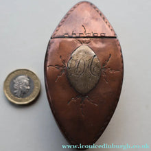 Load image into Gallery viewer, Antique Late 18th Century GEORGIAN Copper (Tin Lined) Navette Shaped Snuff Box

