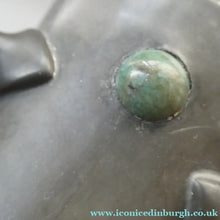 Load image into Gallery viewer, Liberty &amp; Co. Tudric Twin Handled Pewter Vase with Inset Stones. Designed by Oliver Baker
