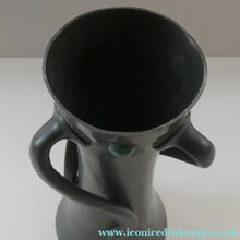 Load image into Gallery viewer, Liberty &amp; Co. Tudric Twin Handled Pewter Vase with Inset Stones. Designed by Oliver Baker
