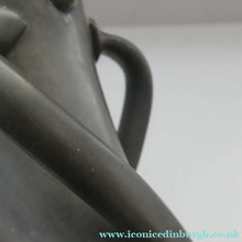 Load image into Gallery viewer, Liberty &amp; Co. Tudric Twin Handled Pewter Vase with Inset Stones. Designed by Oliver Baker
