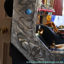 Load image into Gallery viewer, Antique LIBERTY STYLE / GLASGOW STYLE Pewter Arts and Crafts Mirror. Decorated with Butterflies

