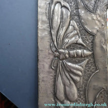 Load image into Gallery viewer, Antique LIBERTY STYLE / GLASGOW STYLE Pewter Arts and Crafts Mirror. Decorated with Butterflies
