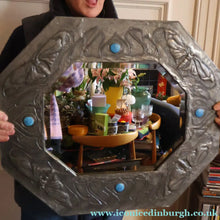 Load image into Gallery viewer, Antique LIBERTY STYLE / GLASGOW STYLE Pewter Arts and Crafts Mirror. Decorated with Butterflies
