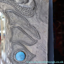 Load image into Gallery viewer, Antique LIBERTY STYLE / GLASGOW STYLE Pewter Arts and Crafts Mirror. Decorated with Butterflies
