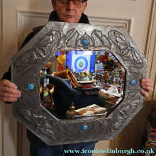 Load image into Gallery viewer, Antique LIBERTY STYLE / GLASGOW STYLE Pewter Arts and Crafts Mirror. Decorated with Butterflies
