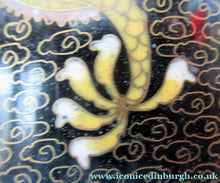Load image into Gallery viewer, Vintage Cloisonne Dragon and Flaming Pearl Matched Pair of Vases
