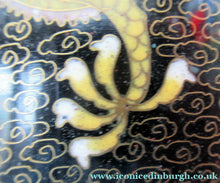 Load image into Gallery viewer, Vintage Cloisonne Dragon and Flaming Pearl Matched Pair of Vases
