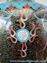 Load image into Gallery viewer, Vintage Cloisonne Dragon and Flaming Pearl Matched Pair of Vases
