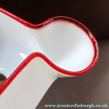 Load image into Gallery viewer, Vintage French Glass Hanging Lamp Shade White and Red Milk Glass
