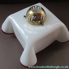 Load image into Gallery viewer, Vintage French Glass Hanging Lamp Shade White and Red Milk Glass
