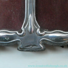 Load image into Gallery viewer, Antique Miniature Art Nouveau STERLING SILVER Double Photo Frame with Enamel Highlights
