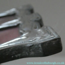 Load image into Gallery viewer, Antique Miniature Art Nouveau STERLING SILVER Double Photo Frame with Enamel Highlights

