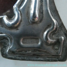 Load image into Gallery viewer, Antique Miniature Art Nouveau STERLING SILVER Double Photo Frame with Enamel Highlights
