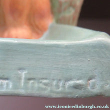 Load image into Gallery viewer, Bisque Porcelain Figure by Schafer &amp; Vater. Comical Dog Model Set Onto an Ashtray
