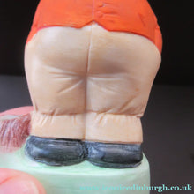 Load image into Gallery viewer, Porcelain Figure by Schafer &amp; Vater. Match Holder in the Form of a Man in an Orange Jacket: ON STRIKE
